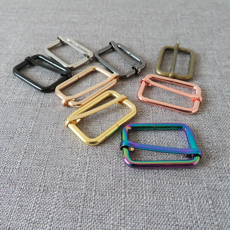 100Pcs 32mm Webbing Metal Ring Adjuster Hardware Mountaineering Bag Dog Collar bBelt Sewing DIY Accessory Purse Straps Buckle