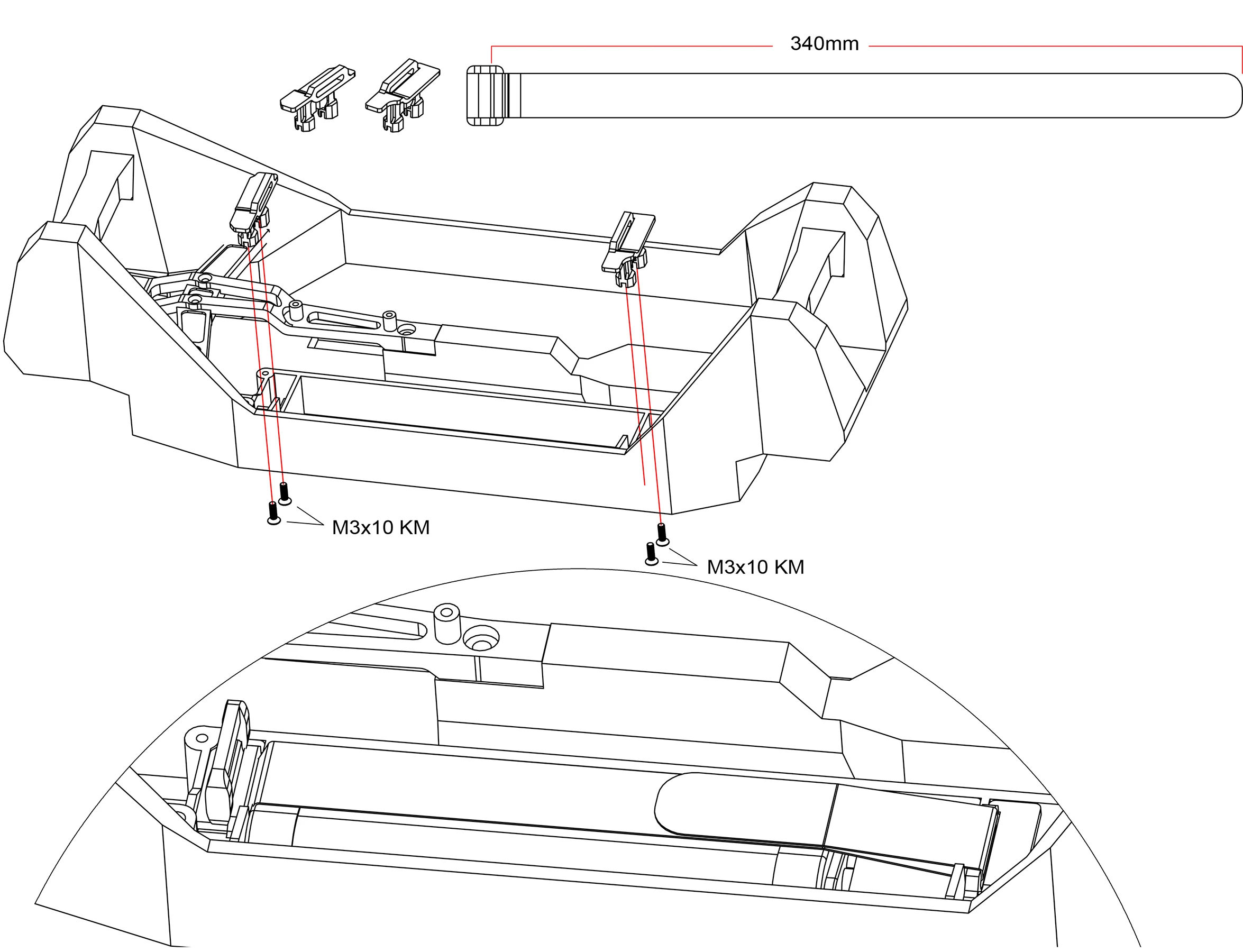 Bajos de batería altos HR para Traxxas Maxx 1/10