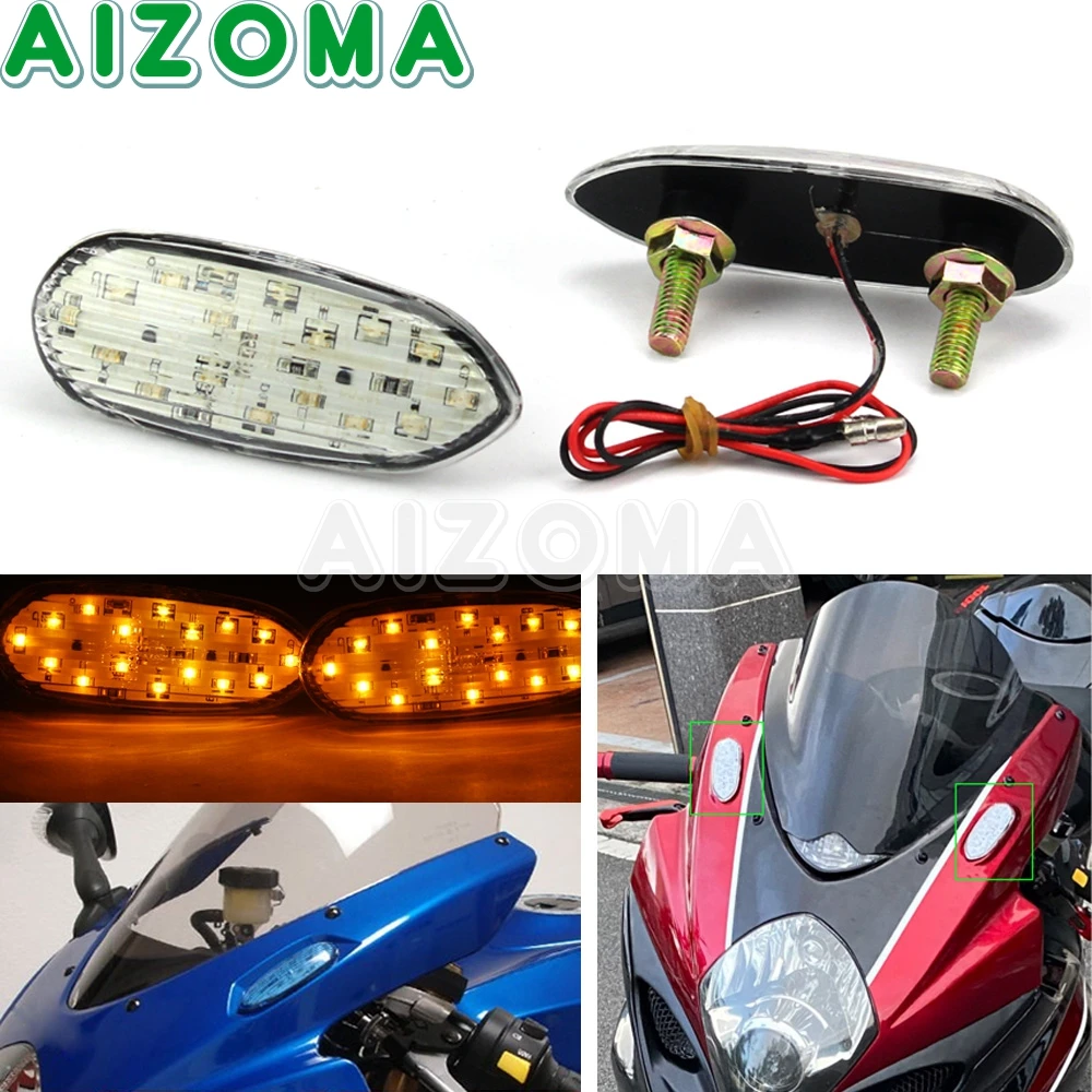 For Suzuki GSXR600 GSXR750 GSXR1000 LED Motorcycle Turn Signal Indicators Lights Amber Flasher Lamp GSXR 600/750/1000 2005-2016