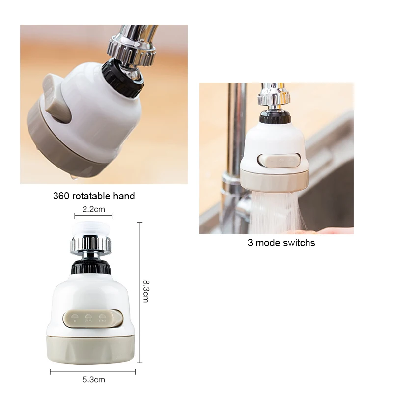 360 Draaien Aanpassen Water Kraan Filter Waterbesparing Kraan Extender Voor Keuken Badkamer Water Sink Adapter Keuken Accessoires