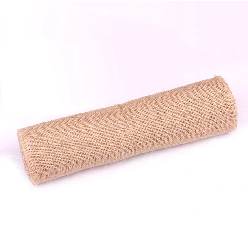 2M Natural Jute Vintage Table Runner Craft Ribbon Burlap Hessian Rustic Country Wedding Party Decorations Home DIY Decor Supply