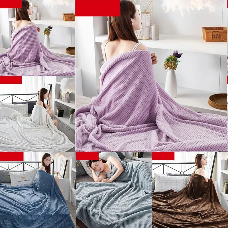 

2021 Jacquard Blanket Beibei Velvet Air Conditioning Blanket Flannel Siesta Blanket Sofa Blanket Coral Fleece Sheet Thicken