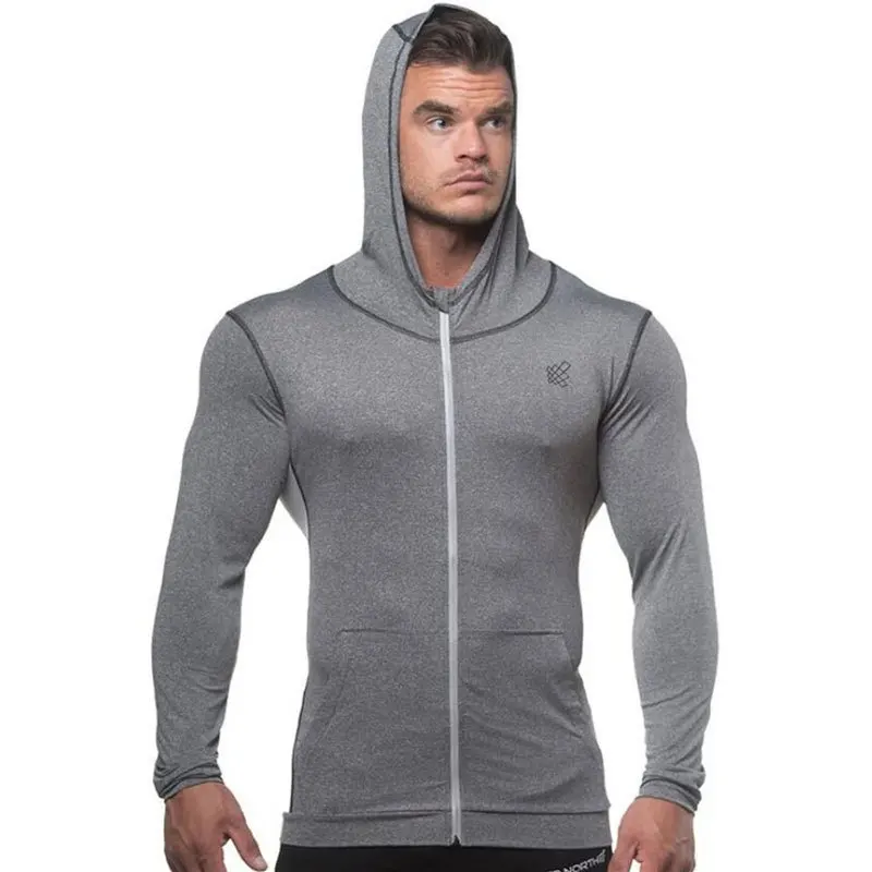 

2021 Men Hoodies Sweatshirt Running Sports Coat Pullover New Hooded Solid Color Male Hoodie Gym Jacket Top Outdoor Jogger