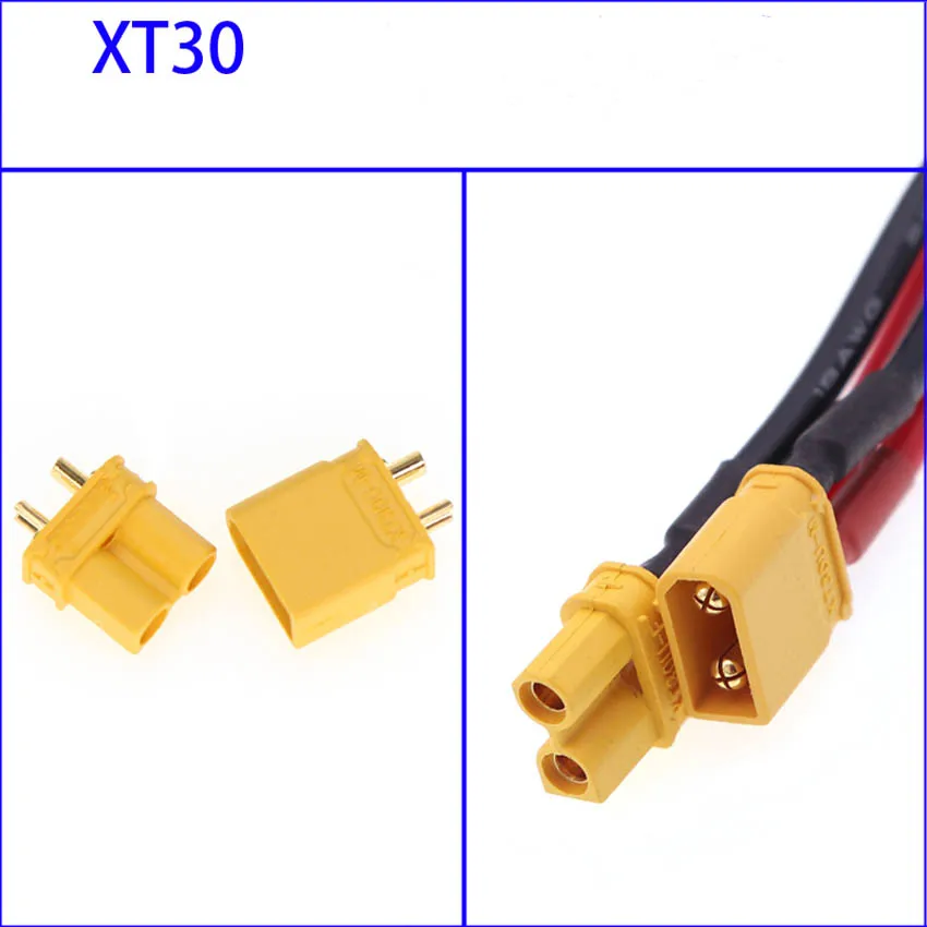Connecteur de câble AMASS XT30U XT30 18awg, 2 pièces