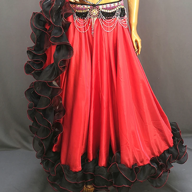 

High Quality New Women 720° Belly Dancing Skirt Large Swing Dress Stage Performance Wear Belly Dance Costume