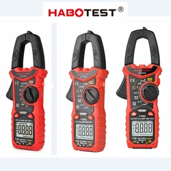 HABOTEST HT206 AC DC Digital Clamp Meter High Precision Voltage Current True RMS Capacitance NCV Ohm Hz Temp Tester Multimeter