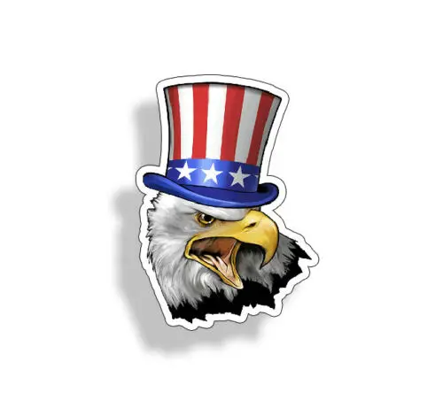 

Uncle Sam Eagle Sticker America Patriotic USA Car Bumper Motorcycle Window Decal Cup LaptopDecals KK Vinyl PVC 15cm X 10.5cm