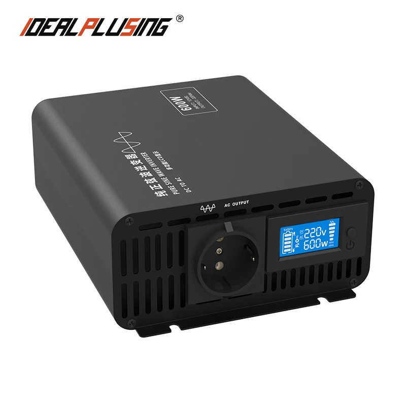 1000W Power Pure Sine Wave Inverter 600W for Solar Electric Energy Generation 12VDC 24VDC 48VDC 60VDC 72VDC Input 120VAC 240VAC