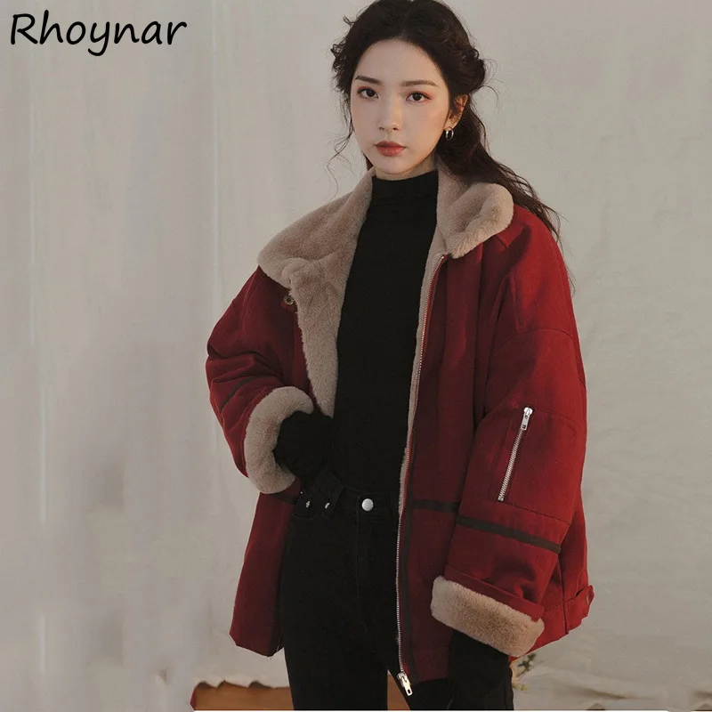 

Cropped Parkas Women Cargo Outwear Harajuku Female Fashion Winter Korean Preppy Sweet Teens Baggy All-match Streetwear Vintage