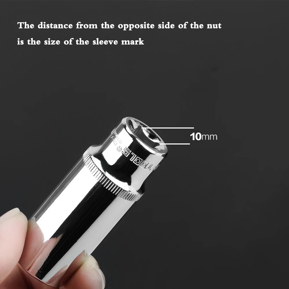 1Pcs 3/8-Inch 10Mm Cr-V ลึก6จุดซ็อกเก็ตสำหรับ Heavy-Duty เครื่องมือยานยนต์ซ่อมแซมในครัวเรือนการบำรุงรักษา