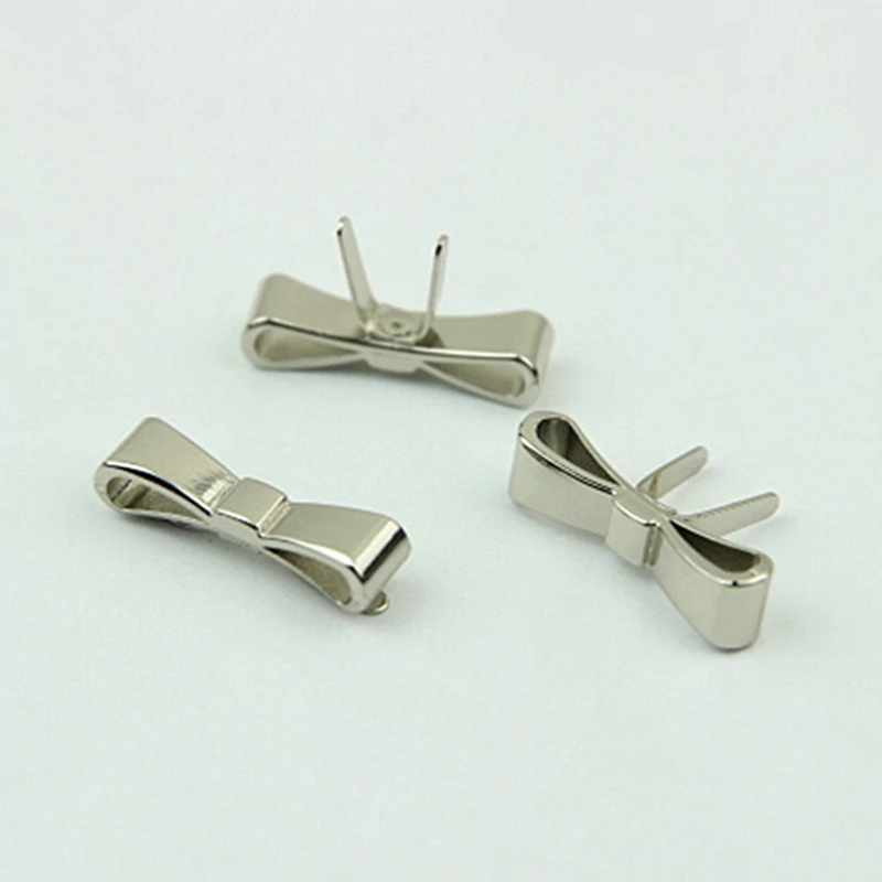 2pcs Metal Bowknot Buckle Fashion Decoration Shoes Clasp for DIY Handbag Bag Garments Hardware Closure Bag Parts Accessories