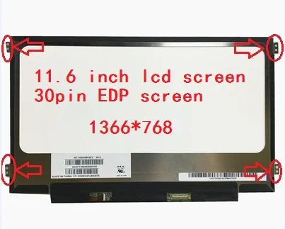 

11.6" inch EDP slim 30pin laptop LED Screen B116XTN01. 0 N116BGE-EB2 32 NT116WHM-N21 N116BGE-EA2 N116BGE-E42 EDP