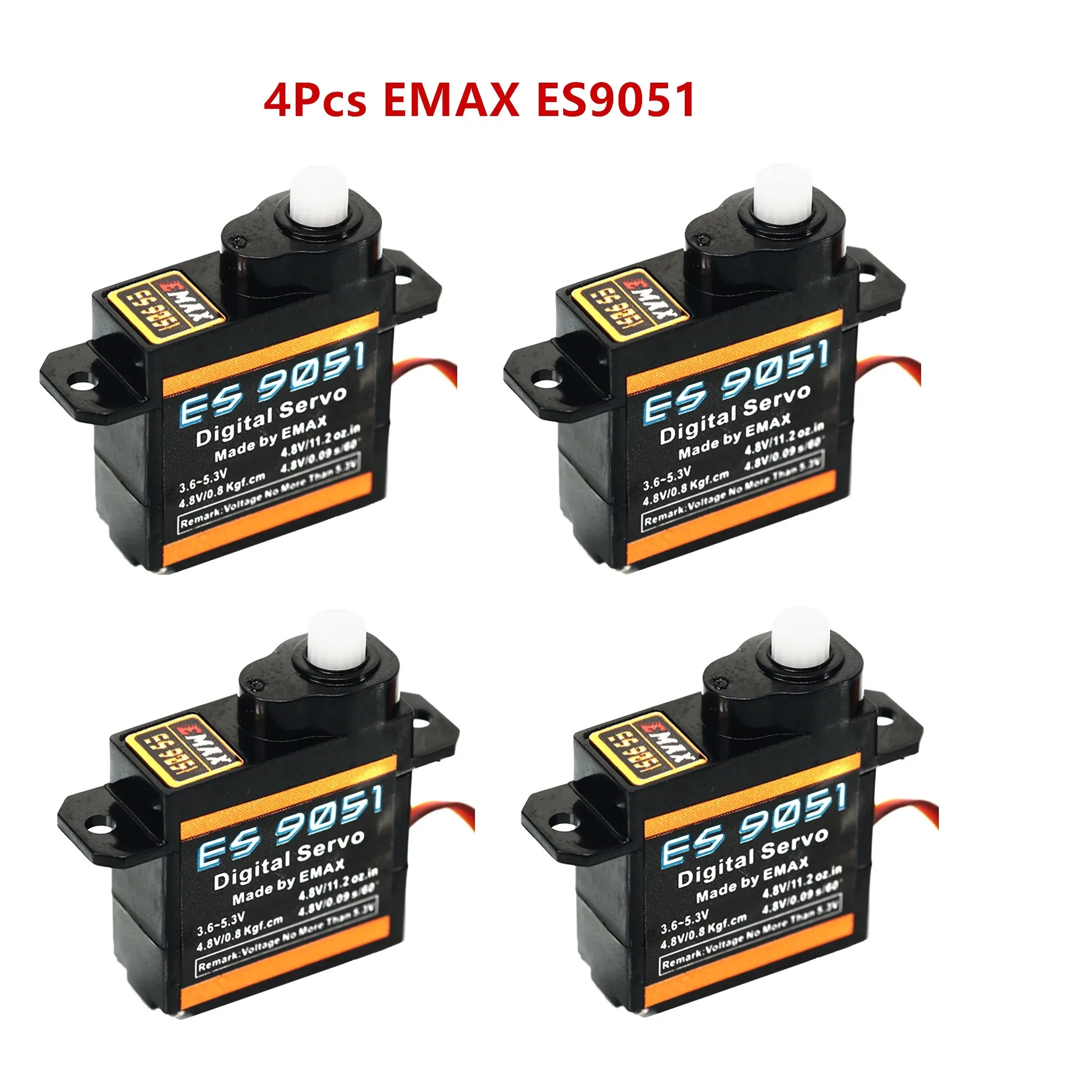 

4pcs/lot 100% Original EMAX ES9051 Servos High Sensitive 0.8kg Torque 4.3g Mini Digital Servo for EPP 3D F3P Airplane