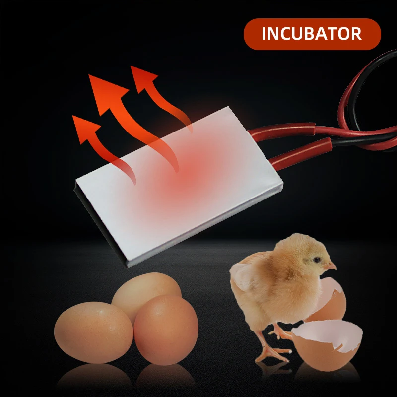 50*28.5mm 12V 200ยฐC Thermostatic Egg Incubator Heater PTC Heater Heating Element Plate Constant Temperature