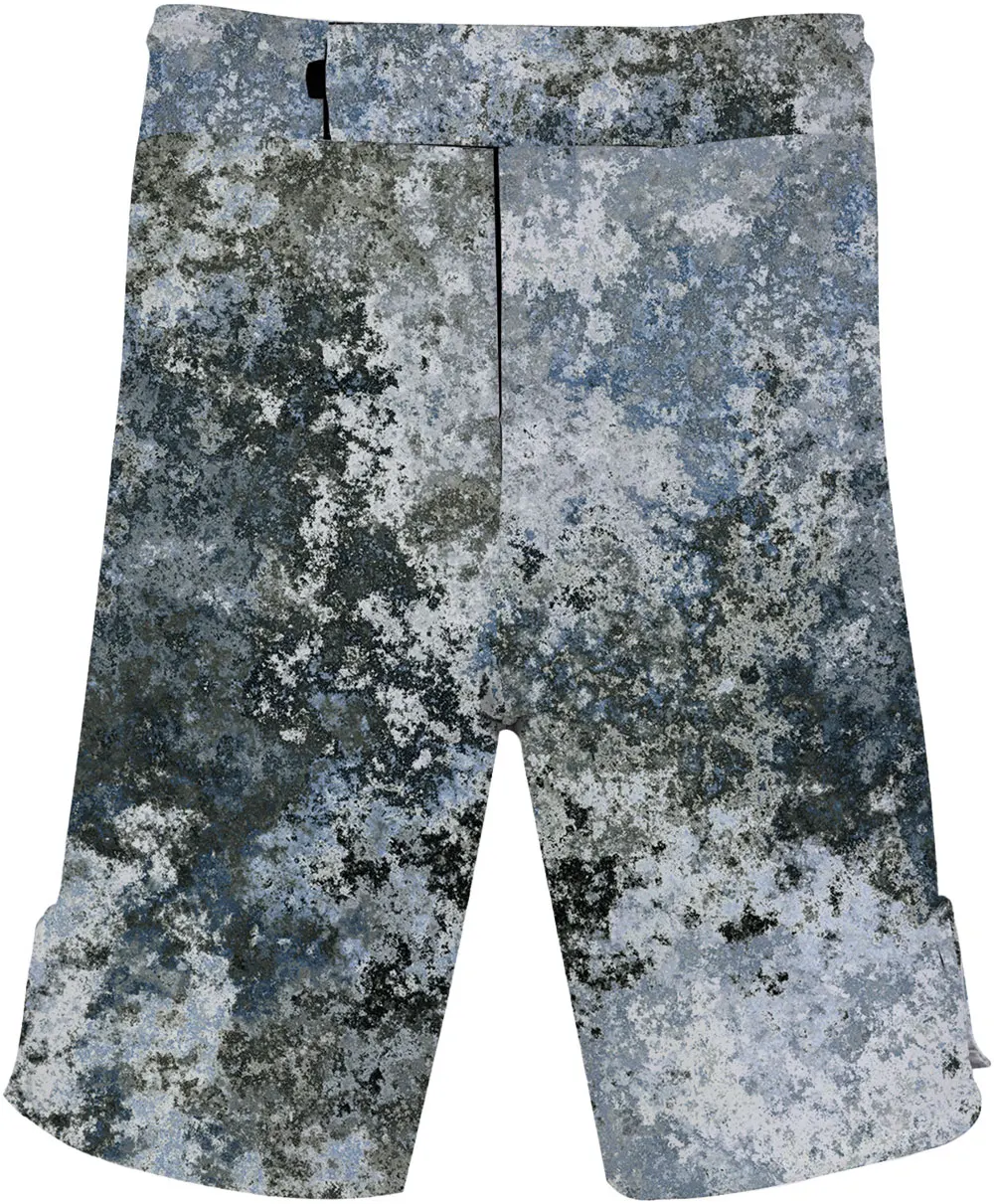 Blue Camouflage Men's Workout and Fight Shorts for Muay Thai Kickboxing MMA Boxing Trunks