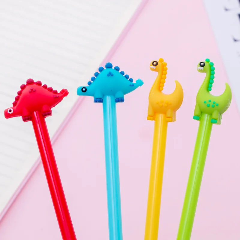 

4 pcs/lot Cute Little Dinosaur 0.5mm Gel Pen Set Ink Pen Promotional Gift Stationery School & Office Supply