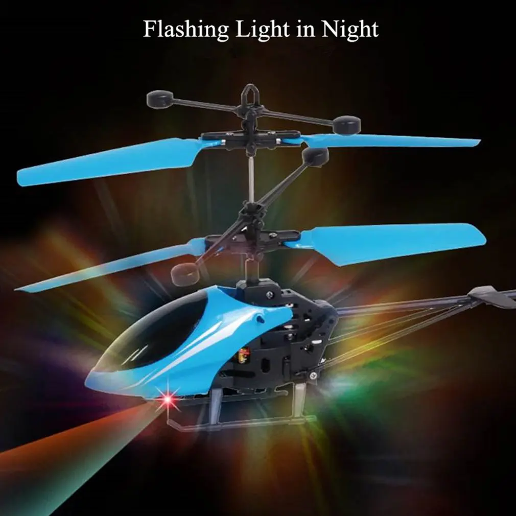 RC Plane Flying Mini Guide Airplane Remote Control Airplane Helicopter Plastic Flashing Light Red Toys for Boys Children Gifts