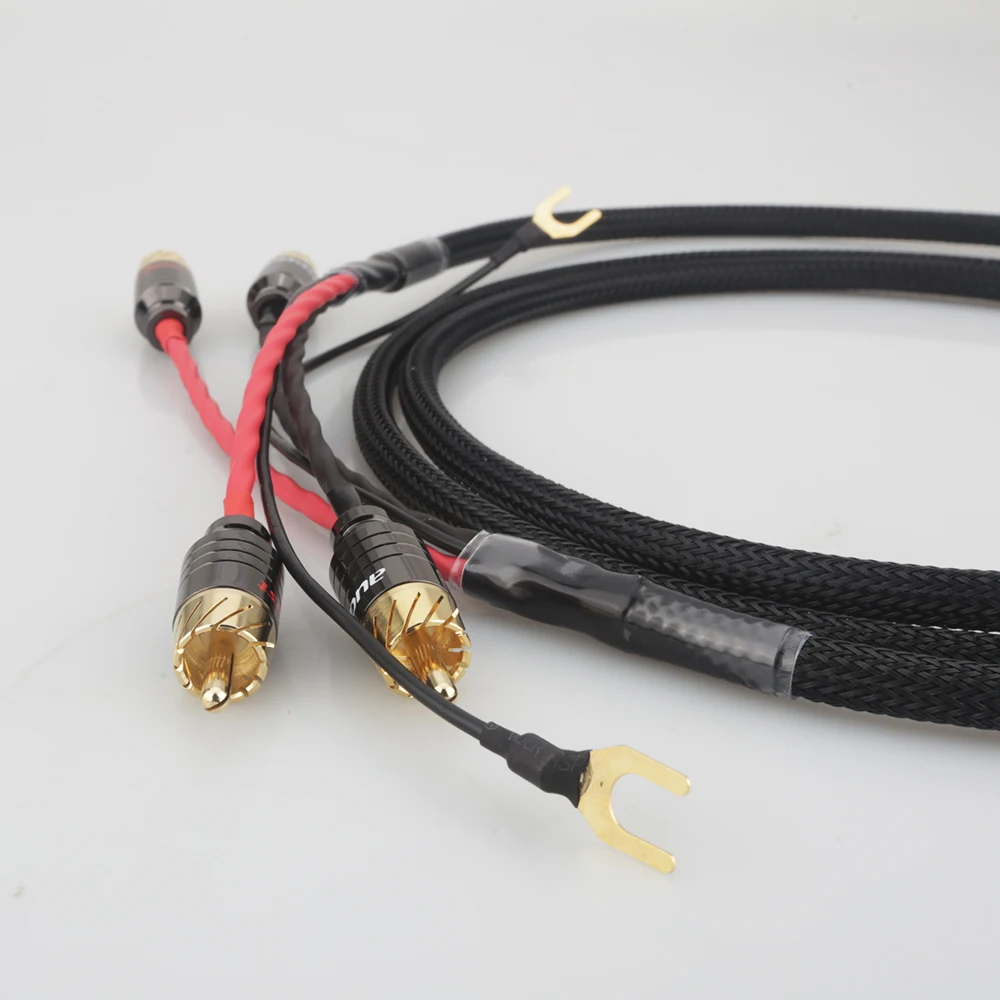 Cavo Audio RCA Hi End della linea di segnale schermata indipendente del telaio dell'amplificatore del giradischi in vinile LP connettore placcato in oro
