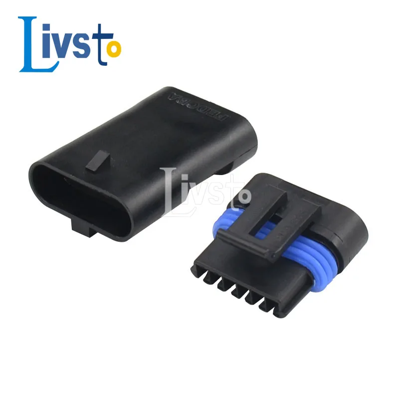 

5 Sets 6 Pin Delphi Electrical Flat Accelerator Pedal Connector Plug Male Female Metri-Pack Sensor Socket 12162261 12066317