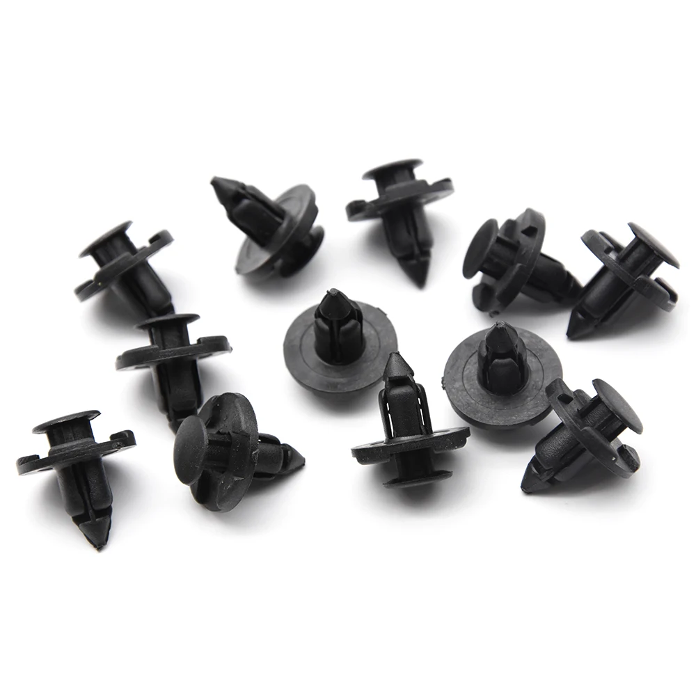 10/20/50pcs 8mm Auto Fasteners Rivets Clips Car Bumper Door Panel Fender Liner Clip Retainer for Nissan Car Trim Clip Grill Clip