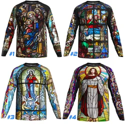 Long Shirt Motocross Cycling, Jersey Bicycle, Church Shirt, MTB Bike, Downhill Wear, Sleeve, Jesus Mountain Road Jacket, Top