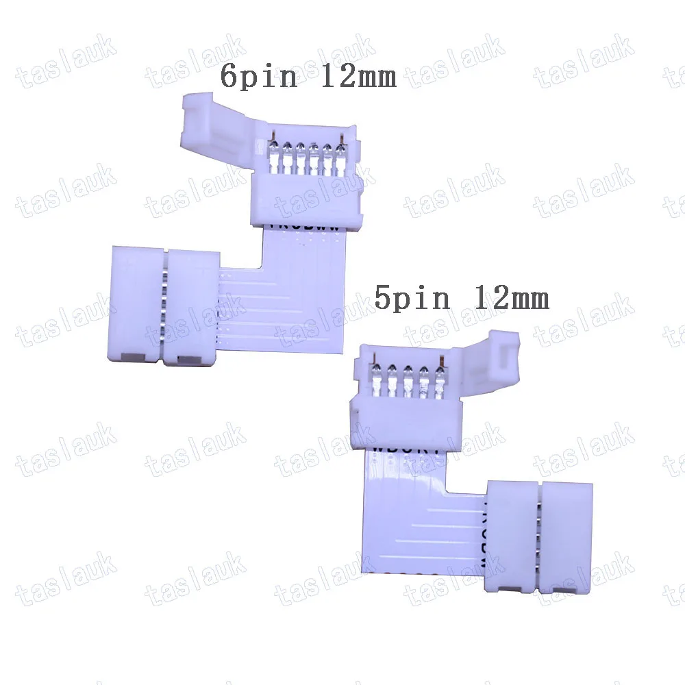 5pcs LED Connector Set, L Shape, 2 Pin, 3 Pin, 4 Pin, 6 Pin, for Elbow Connection, Right Angle, 5050 RGB, RGBW, 3528 ws2812 cct