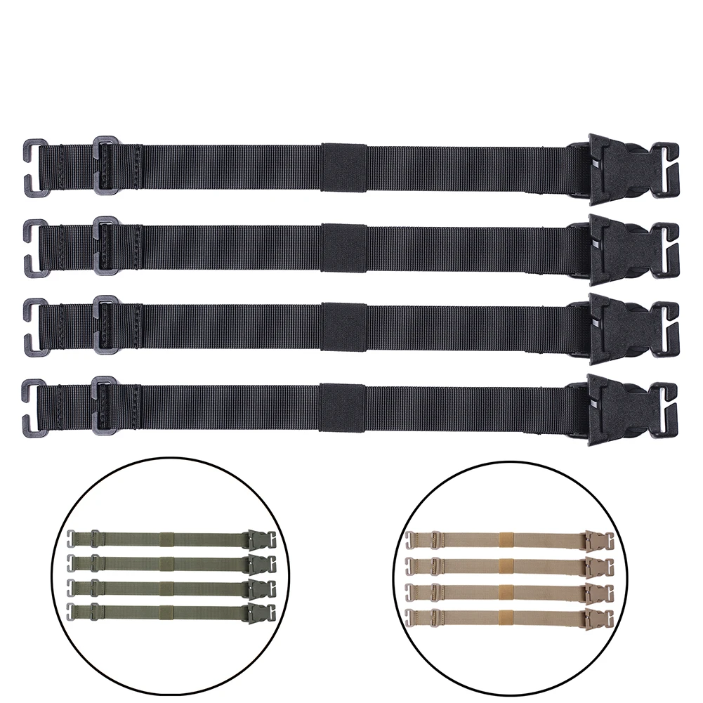 4pcs Molle Straps with Quick Release Buckle Adjustable Short Nylon Lashing Straps for Backpack Tactical Lashings Camping Hunting