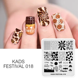 1pc Nail Stamping Template Valentine's Day Heart Candy Design Nail Art Image Stencil Tool for Nail Polish Decoration Print Plate