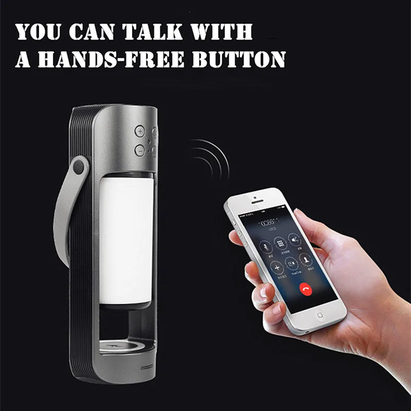 Đèn LED Ngọn Lửa Đèn Bluetooth Tích Hợp Loa Ngoài Trời Khẩn Cấp Đèn Chức Năng Sạc Không Dây Ngoài Trời Loa Di Động Không Dây