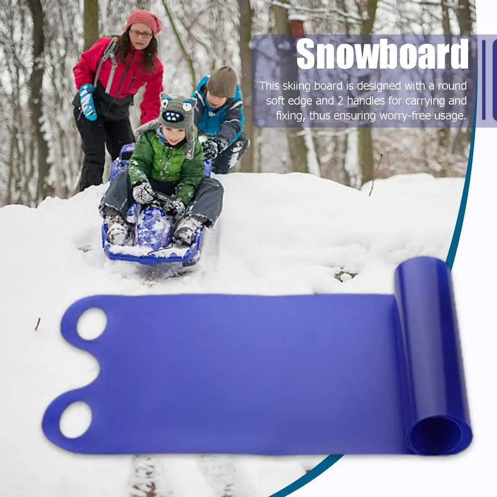 Snowboards pliables portables pour enfants et adultes, planche de ski de traîneau à neige d\'hiver, HDPE, 92x46cm, ski de luge, cadeau pour enfants,