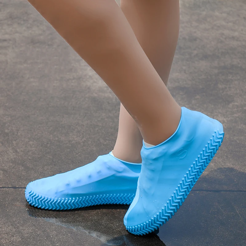 Capa de silicone para sapatos, reutilizável, à prova d'água, antiderrapante, protege da chuva, calçados, para usar dentro e fora de casa, acampamento