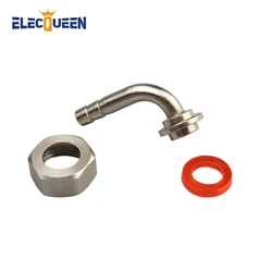 Draft Beer Faucet Connectors- 90° Tailpiece Elbow + Hex Nut + Washer,Beer Tap Faucet Tail Pipe Conversion Kits 8mm kettle Inlet