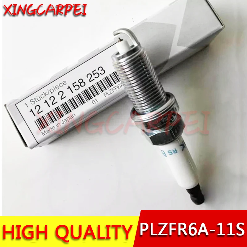 Vela de ignição iridium 6 peças, para b mw n52 12122158253 x3 z4 125 325 330 523 53 plzfr6a11s 525