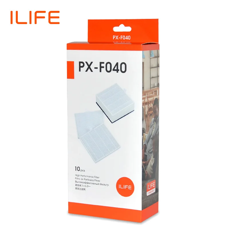 ILIFE V8s/V8 Plus 10 PCS Filters Pack Replacement Kits for Robot  PX-F040