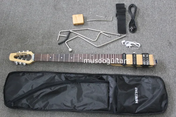 MINISTAR BRAND CASTAR-II TRAVEL ELECTRIC GUITAR WITH CARRYING BAG