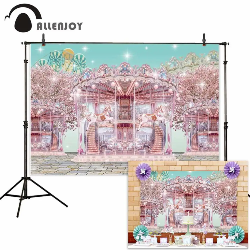 

Allenjoy фон для фотосъемки сказка фотообои вишня Блестящий фото фон дети день рождения торт разбивать