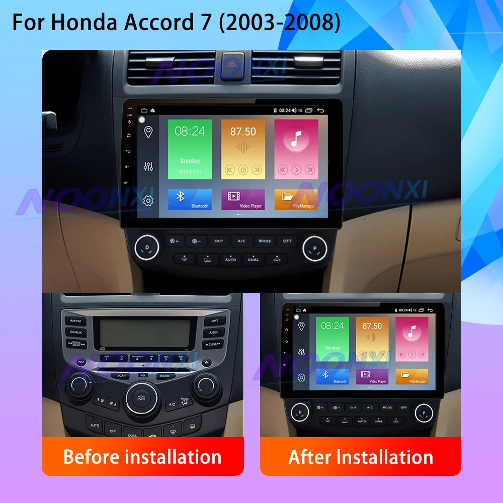 2000*1200 Resolution Android 11 For Honda Accord 7 CM UC CL 2003 - 2008 Car Radio Stereo Multimedia Video Player GPS Navigation