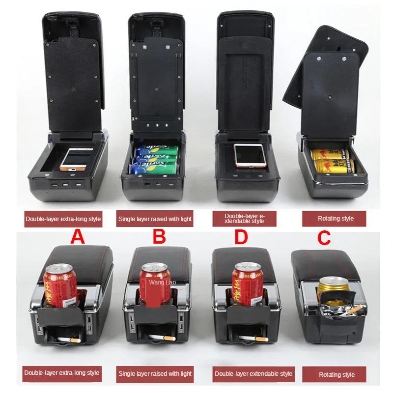 For KIA Rio 5 Armrest Rio 2014 2013 2012 2015 2016 2017 2018 2019 parts Car Armrest box Storage box car accessories Interior
