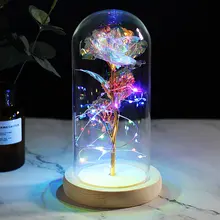 Colorful LED Night Light with Galaxy Rose #4