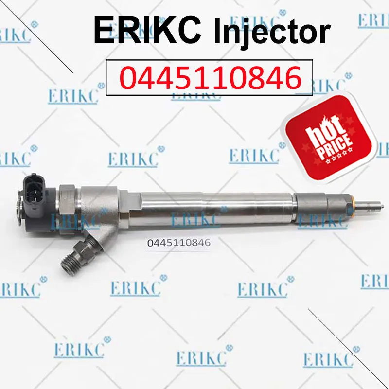 

ERIKC 0445110846 Oil Seal Fuel Injection Assy Manufacturer 0 445 110 846 New Fuel Injector Assembly 0445 110 846 for Bosch