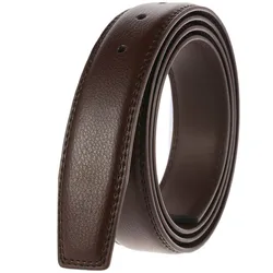 Men's Belt 100% Pure Cowhide Buckle Belts No Buckle Men High Quality Male Genuine Leather Belt with Holes High Quality 3.5cm