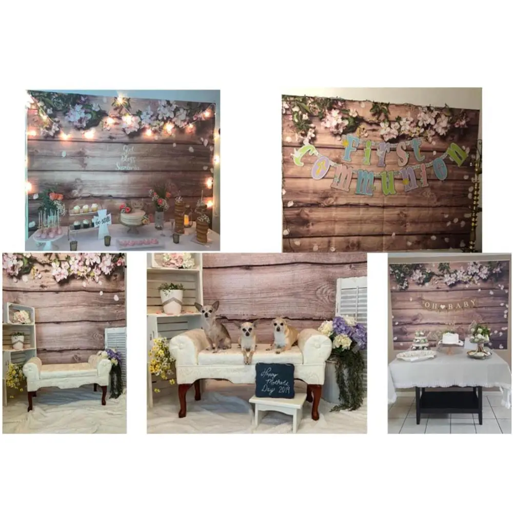 لوح خشبي ريفي مع زهور الزفاف ، لوح خشبي ريفي ، لافتة حفلات أعياد الميلاد ، كشك صور ، دعامة خلفية