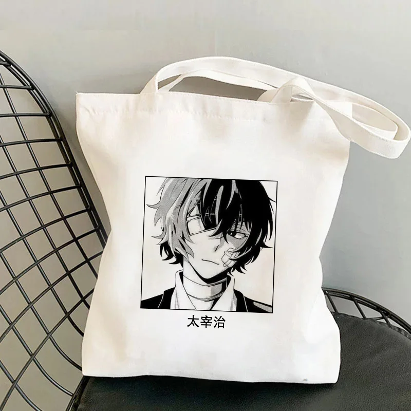 Anime Bungou Stray Dogs Chuuya Nakahara Osamu Dazai Cute Canvas Bags Harajuku Large Capacity Messenger Women Bags Cool Wallet