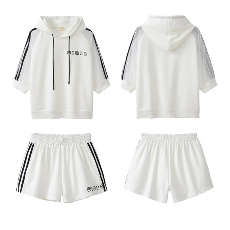 Summer Women Tracksuits 2021 Casual Ladies Clothing Set 2 Pieces:tee Shirt Top+shorts Casual Plus Size M~3XL Female Sportswear