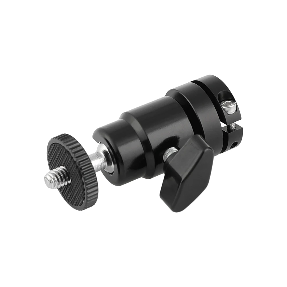 CAMVATE تنوعا الكرة رئيس محول حامل مع 1/4 "-20 ذكر الموضوع جبل و القياسية 15 مللي متر قضيب ميناء ل على شاشة كاميرا دعم