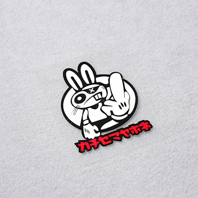 1 Pcs for Japanese Rabbit D1 Drift Motorcycle Bike Helmet Laptop Stickers Car Styling Vinyl Decals 11x9cm