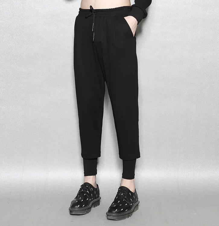Original loose tapered feet ninja pants 5CM fake two-piece tapered harem pants nine points sports pants