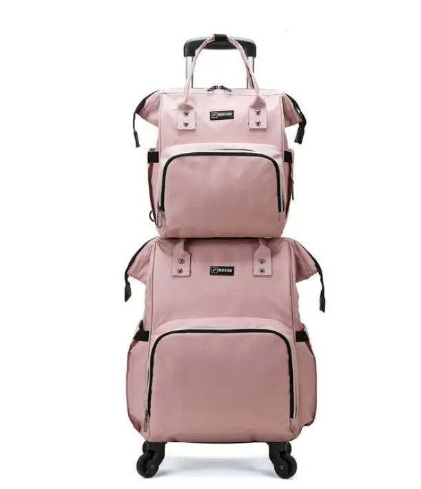 

women carry on hand luggage bag set Travel Luggage bag women rolling luggage women travel Trolley backpack bag wheeled backpack