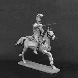 Resin Figure 1/32 ancient man officer sit with horse Model Unassambled Unpainted Figure Building Kit