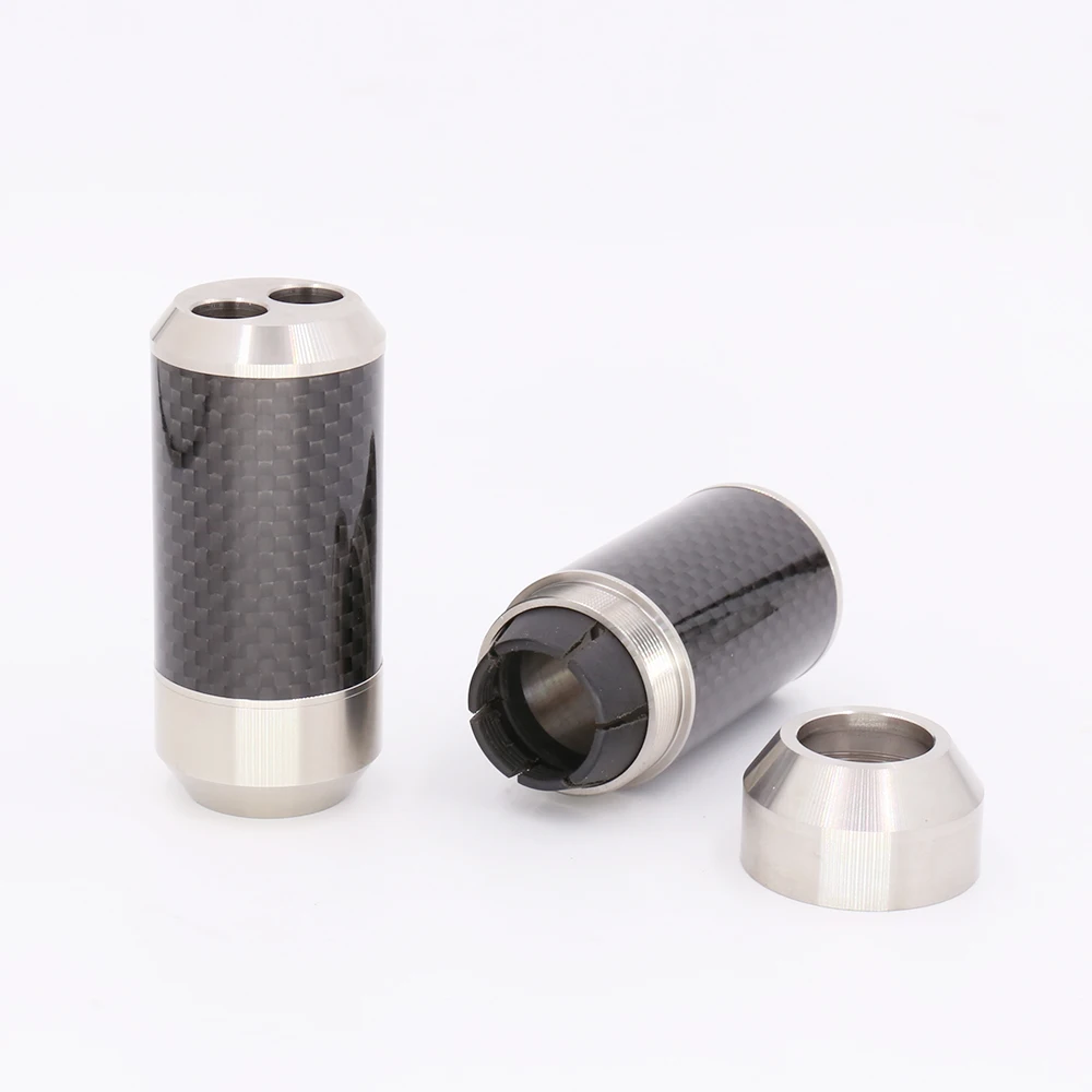 A1609L04 4 buah HIFI DIY Splitter celana serat karbon Boot Y Splitter Speaker kabel Audio celana kawat